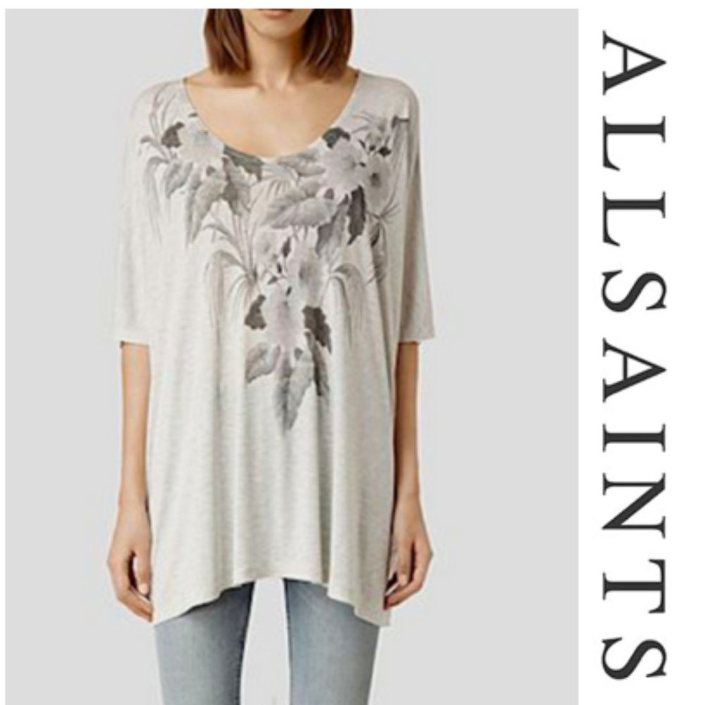All Saints Kyo Dream Oversized Floral Graphic Tee